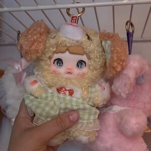 Adorable Cream and Brown Plush Pet Toy